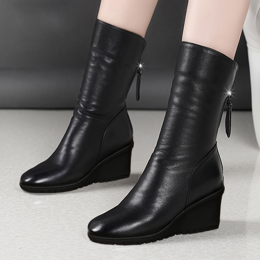 Sigrun | Elegante Keilabsatz-Stiefel