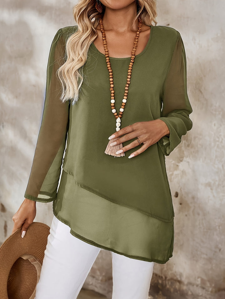 Marga | Elegante Bluse mit Lagen-Optik