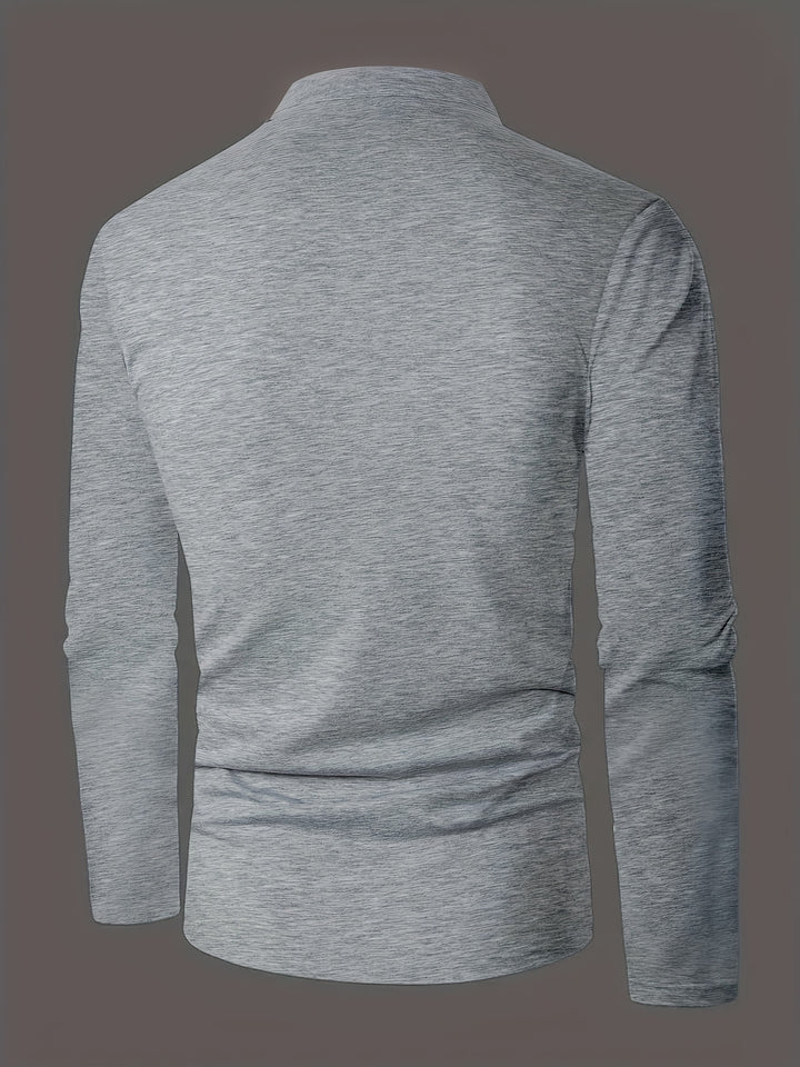 Gerd | Klassisches Langarm-Shirt mit Knopfleiste
