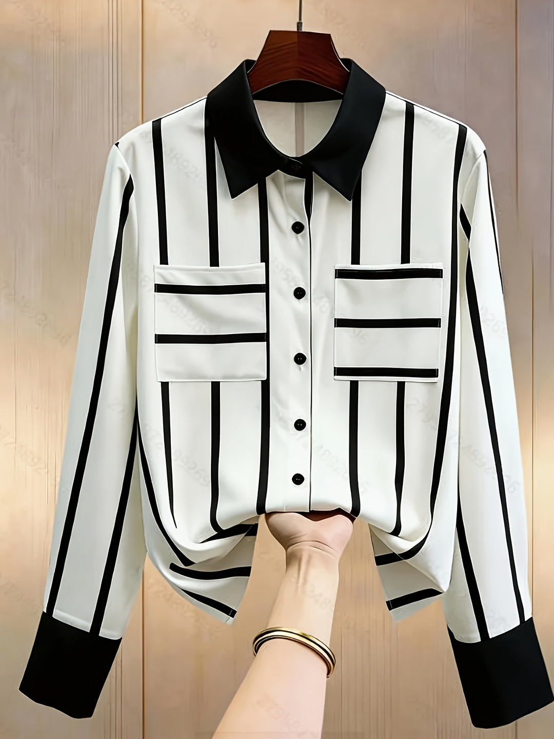 Gudrun | Elegante Kontrast-Bluse