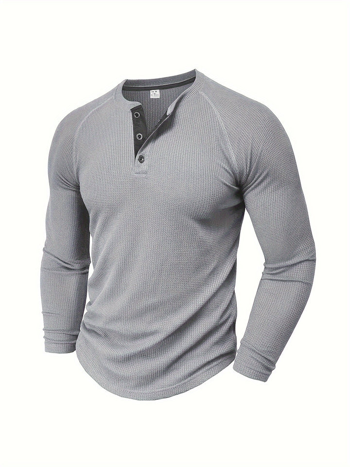 Manuel | Sportlich-eleganter Henley-Pullover