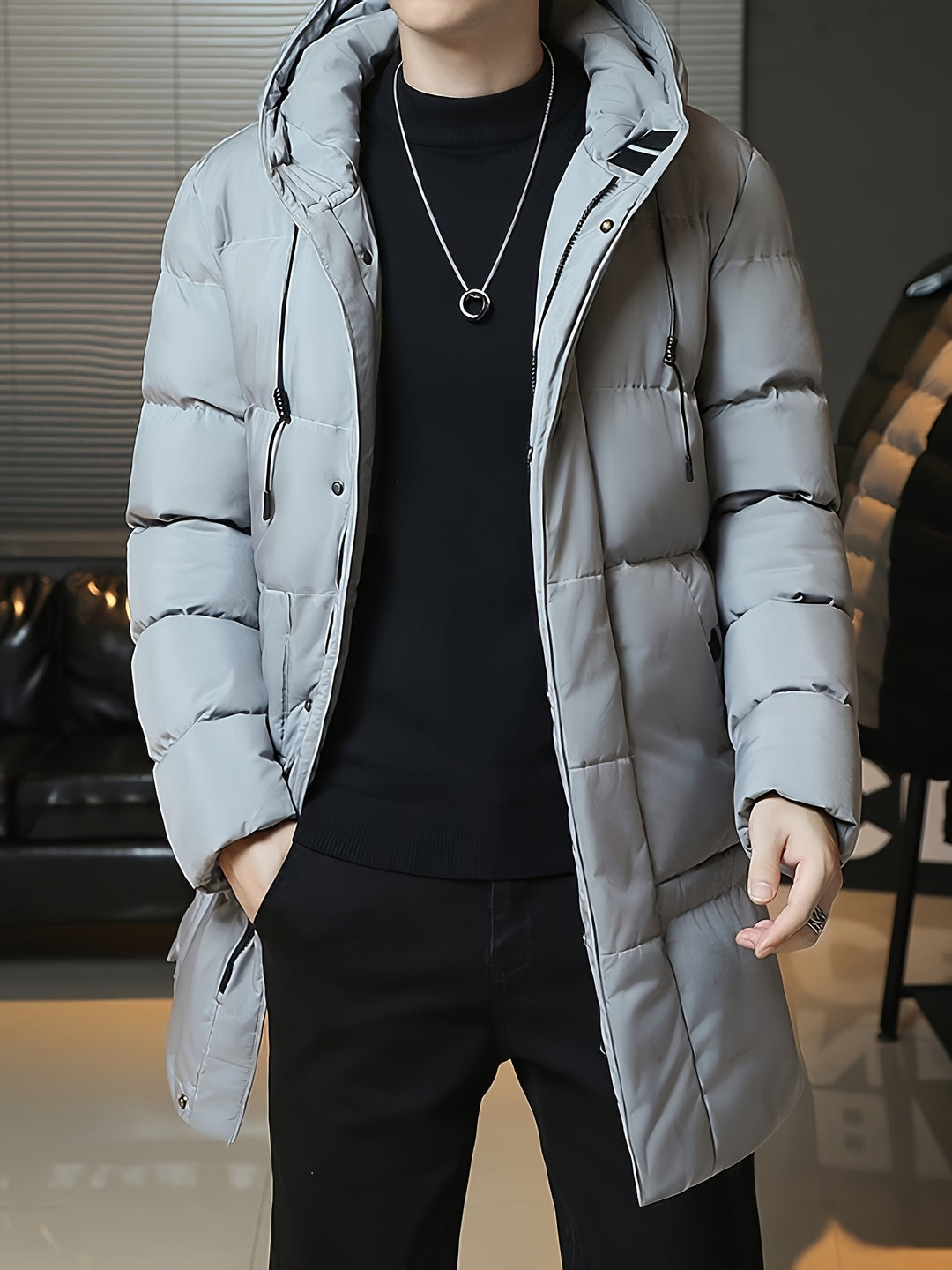Valentin | Langer Kapuzen-Parka mit Wärmefütterung
