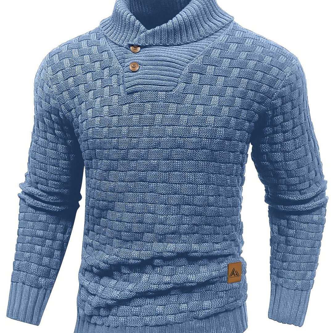 Siegfried | Strukturierter Strick-Pullover mit Schalkragen