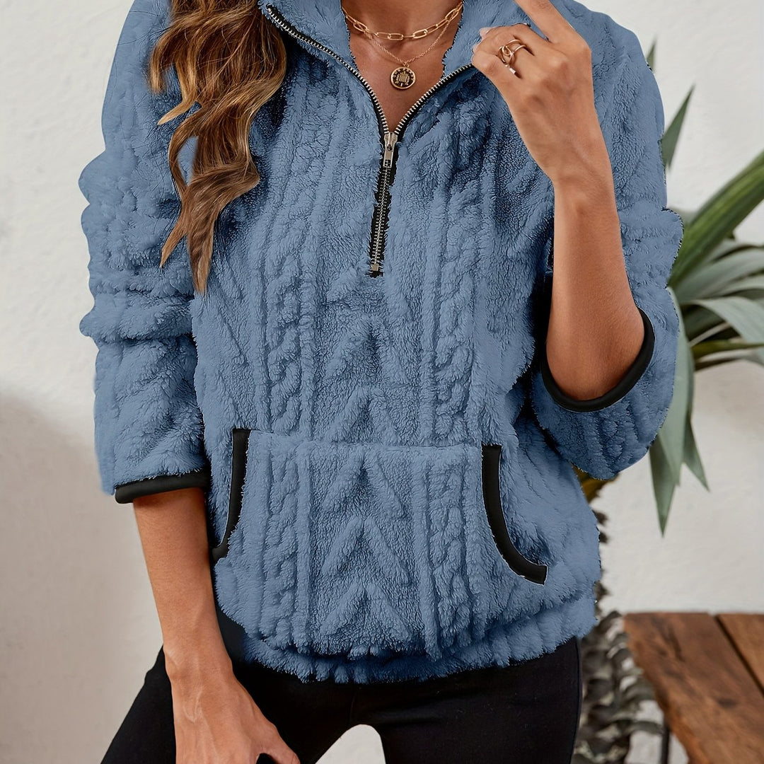 Erika | Kuscheliger Troyer-Pullover mit Stehkragen