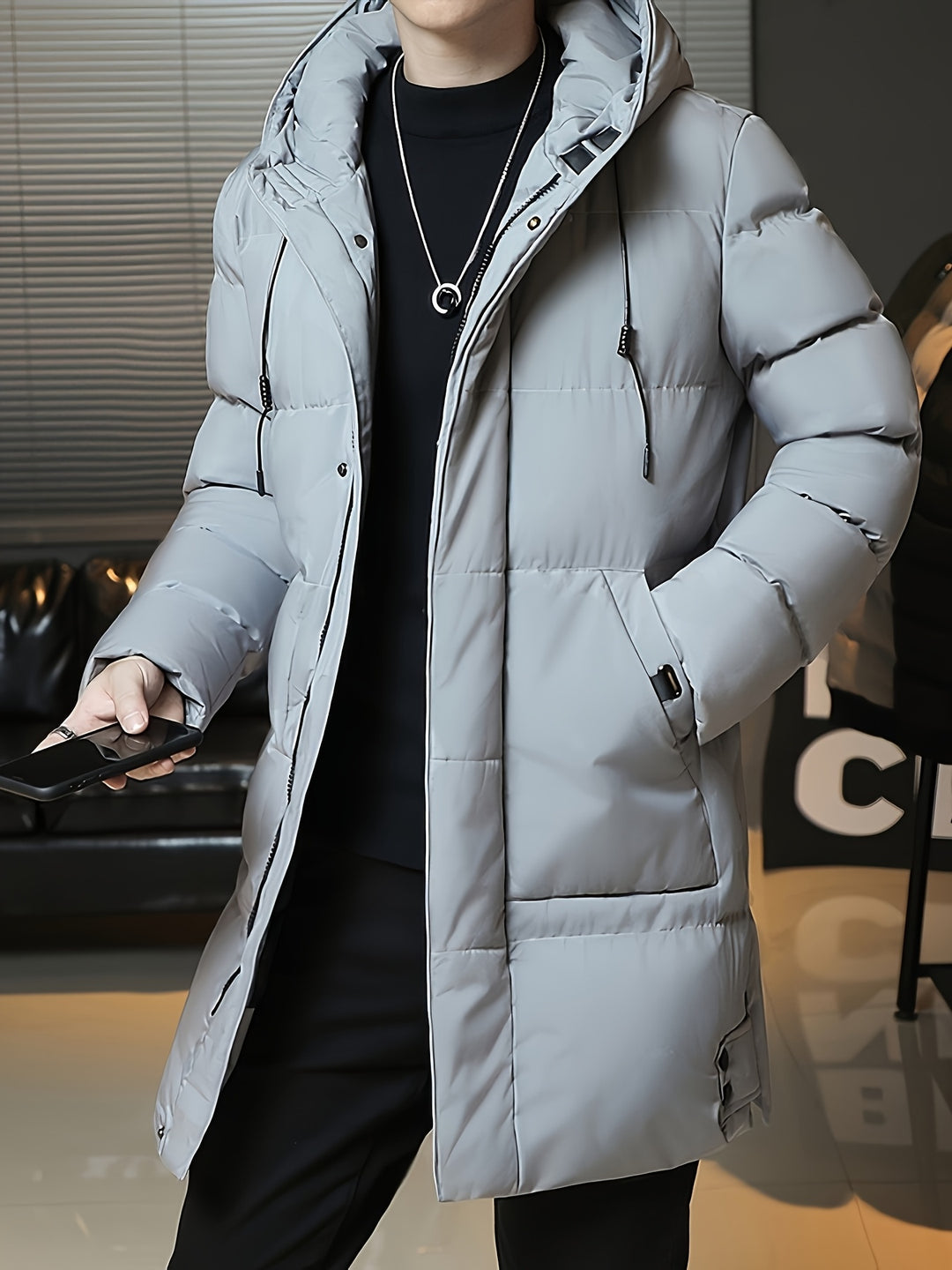 Valentin | Langer Kapuzen-Parka mit Wärmefütterung