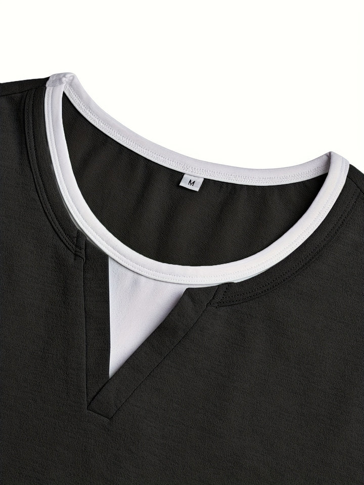 Dieter | Klassisches Langarm-Shirt mit Kerbkragen