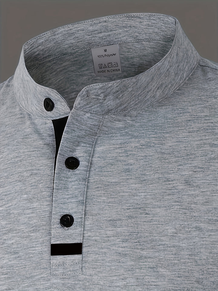 Gerd | Klassisches Langarm-Shirt mit Knopfleiste