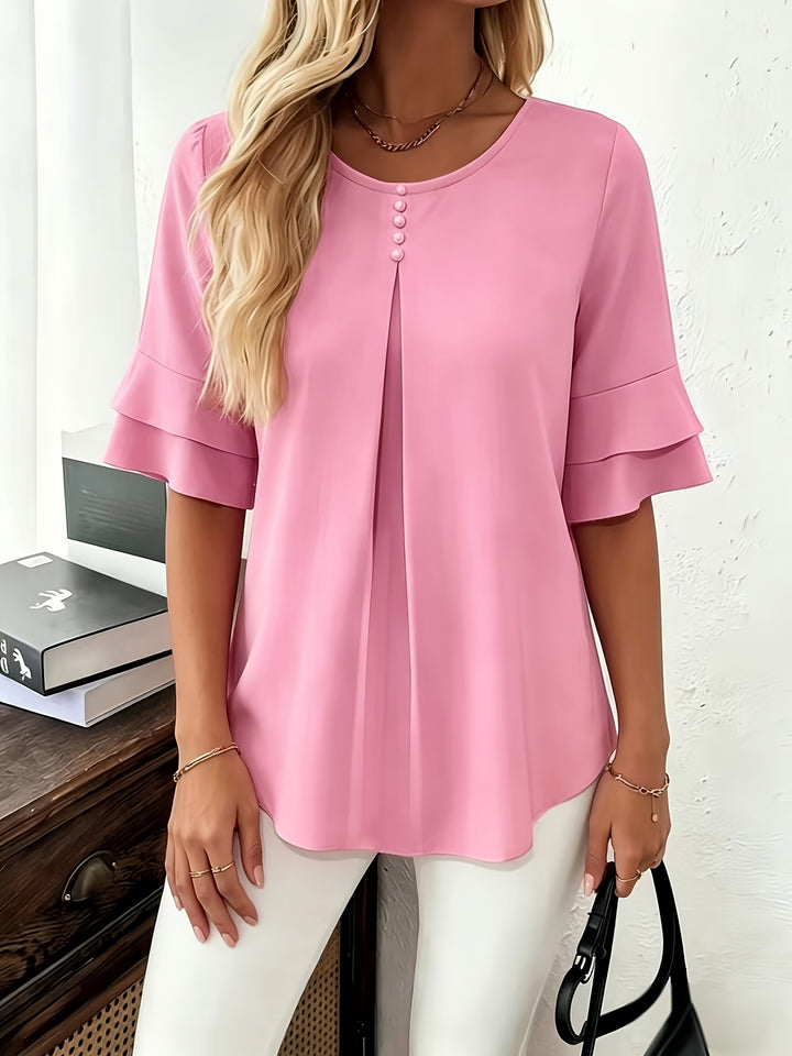 Annette | Elegante Bluse mit Volantärmeln