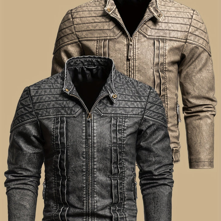 Sven | Markante Vintage-Jacke im Bikerstil