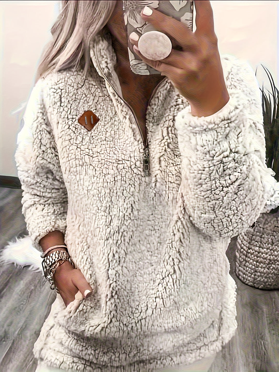 Isabell | Kuscheliger Troyer-Pullover mit Stehkragen