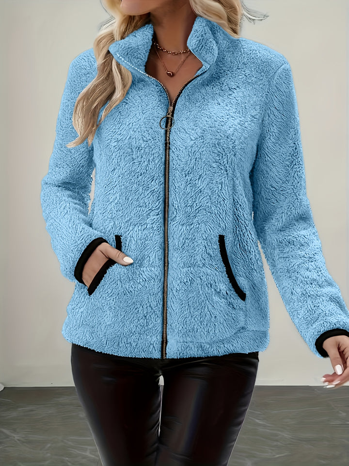 Hedda | Kuschelige Stehkragen-Jacke