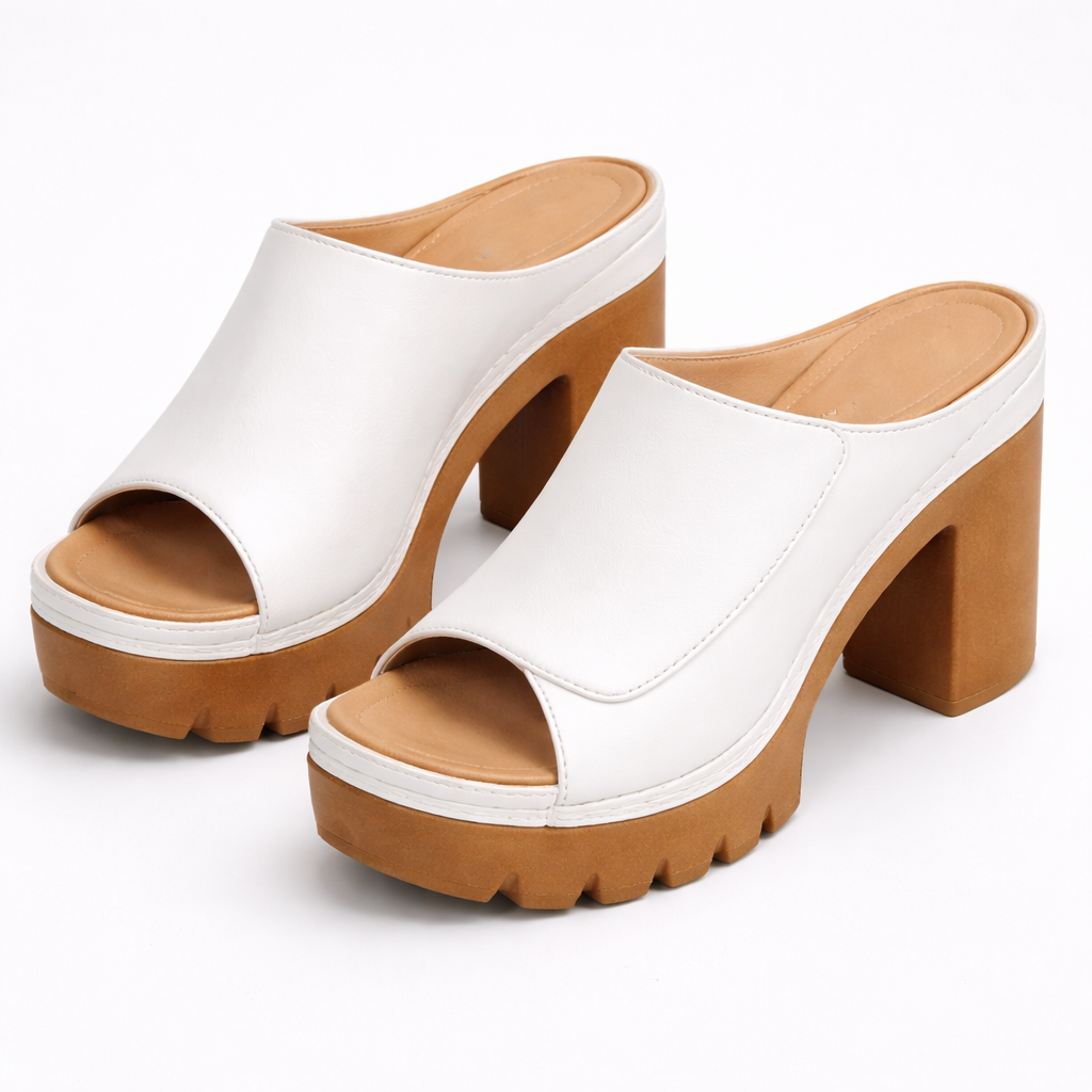 Hildegard | Elegante Plateau-Pantoletten