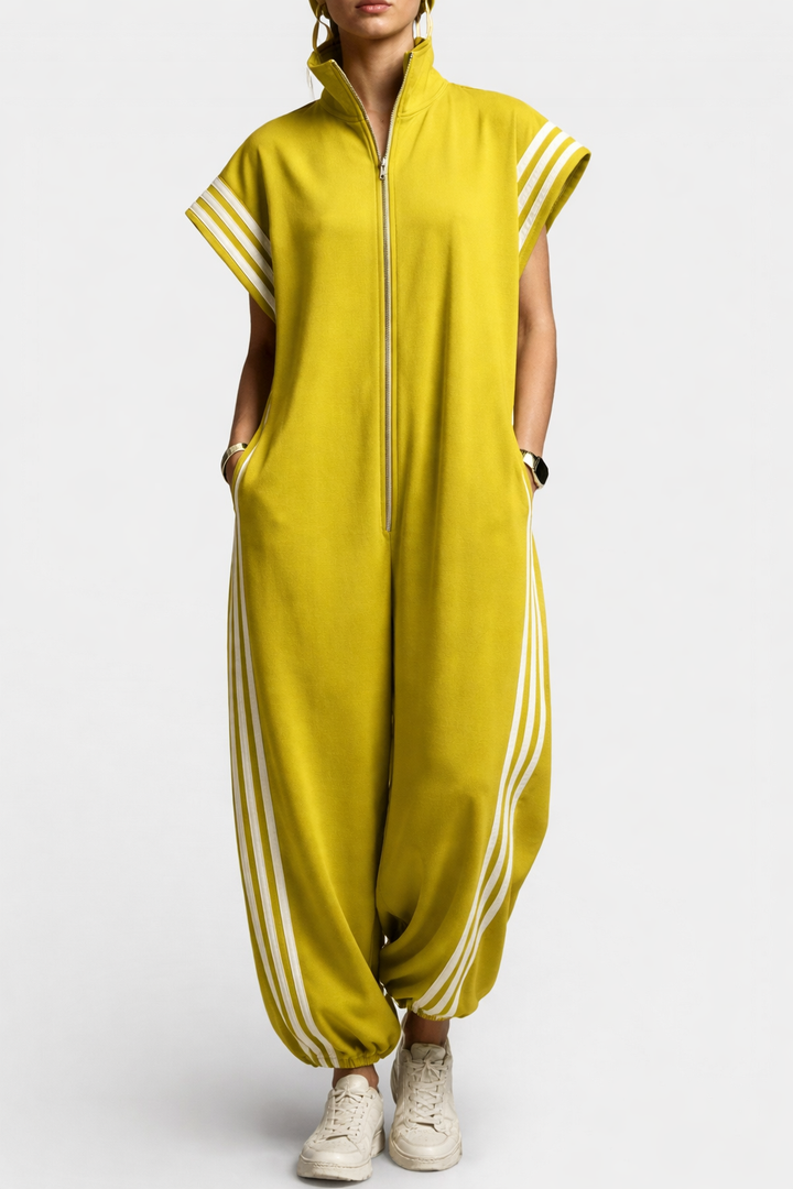 Isolde | Sportlich-eleganter Jumpsuit mit Reißverschluss