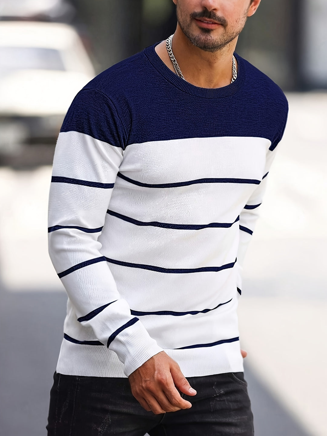 Sigmar | Zeitloser Streifen-Pullover