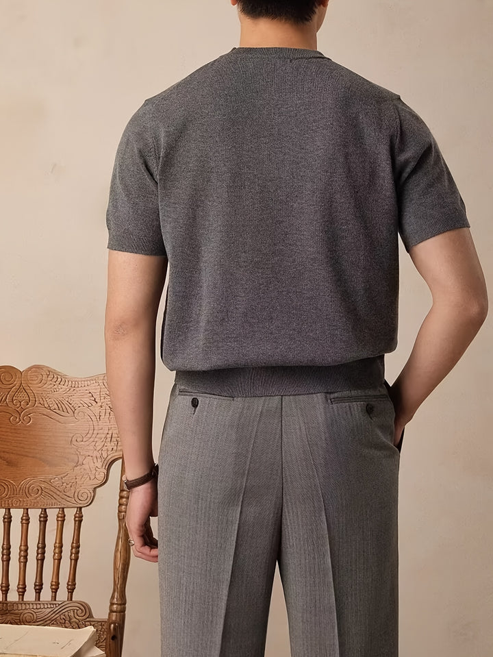 Reimund | Feingestricktes Kurzarm-Shirt