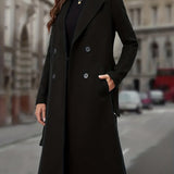 Heike | Eleganter Zweireiher-Mantel in Longform