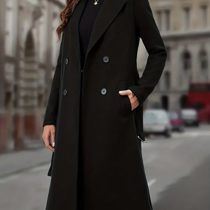 Heike | Eleganter Zweireiher-Mantel in Longform