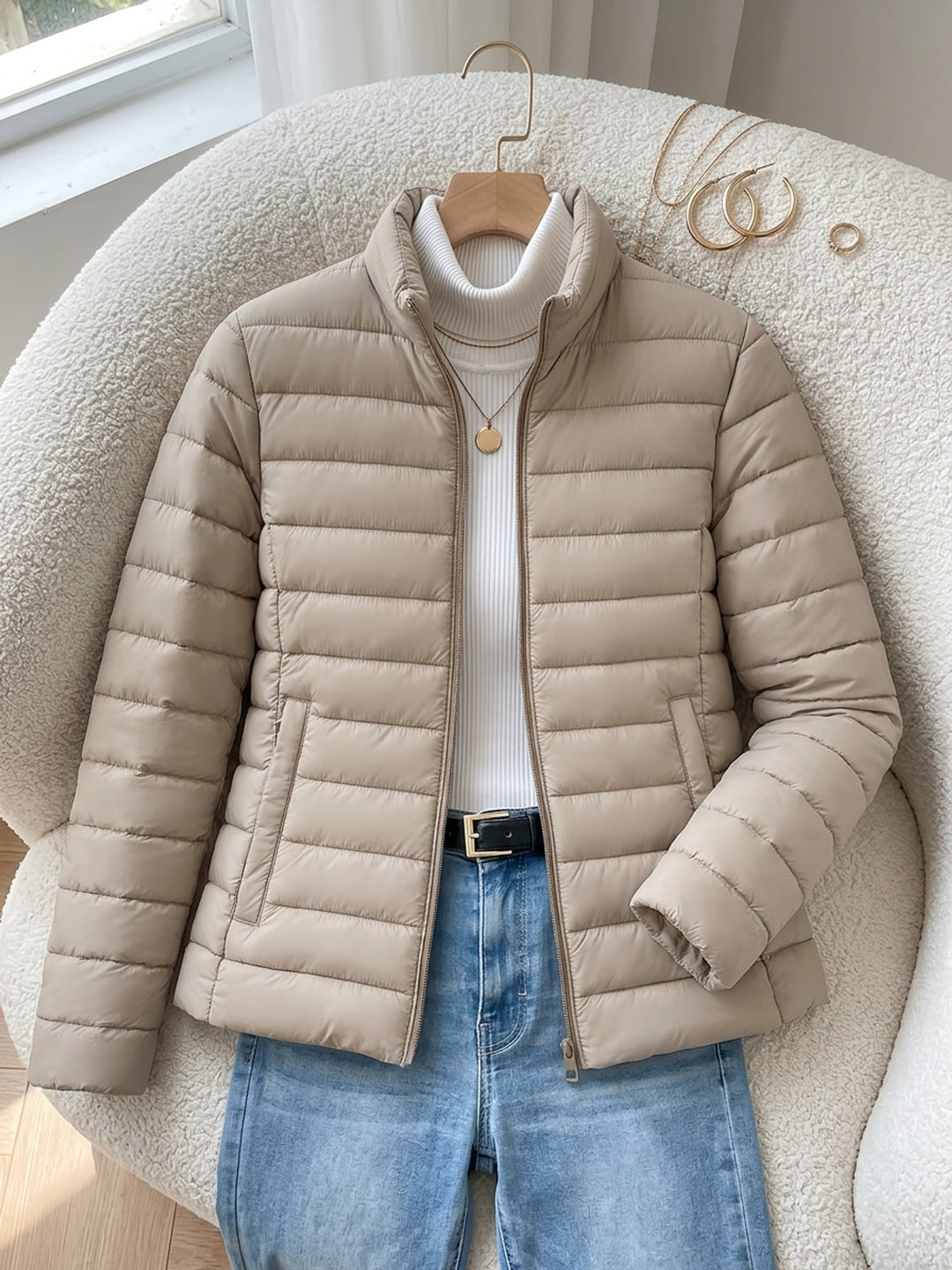 Melanie | Leichte Steppjacke mit Stehkragen