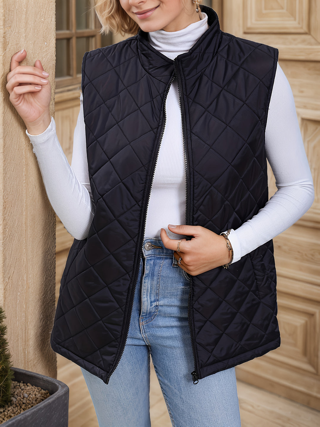 Editha | Gesteppte Longline-Weste