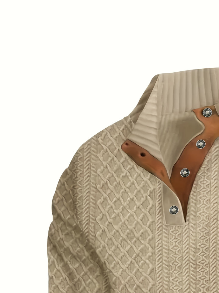 Volkmar | Strukturierter Stehkragen-Pullover