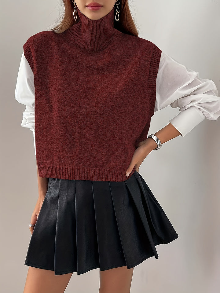 Hedda | Eleganter Rollkragen-Pullunder