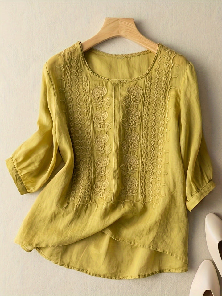 Edeltraud | Bestickte Sommerbluse