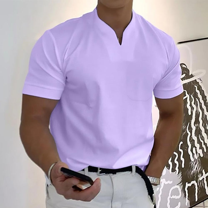 Erik | Eleganter Kurzarm-Poloshirt mit V-Ausschnitt