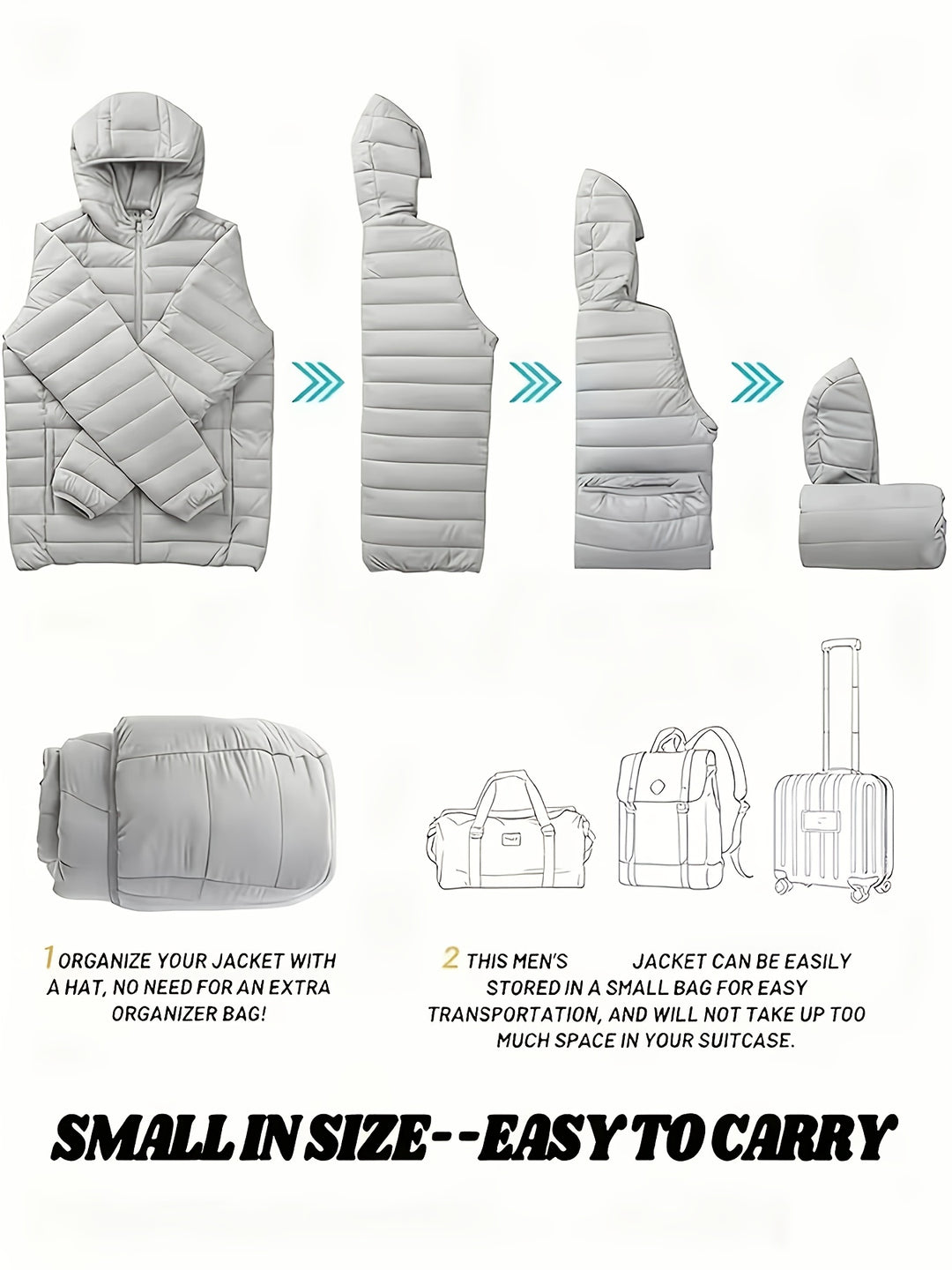 Gerrit | Wärmende Steppjacke mit Kapuze