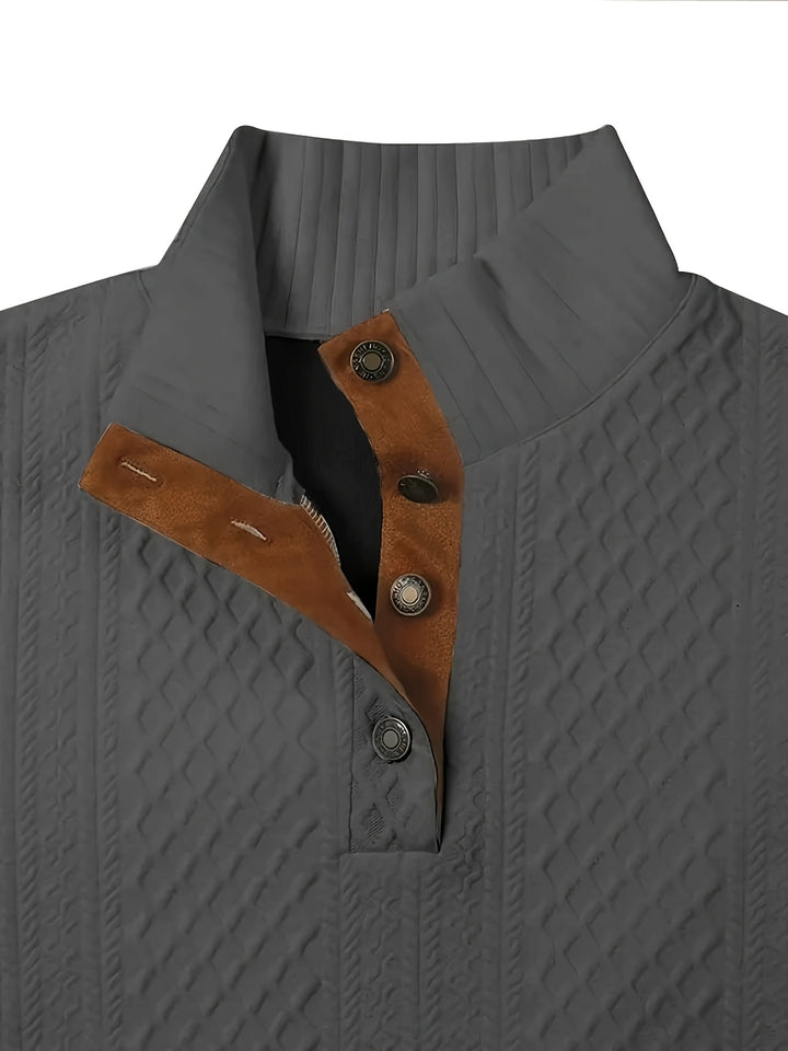 Volkmar | Strukturierter Stehkragen-Pullover