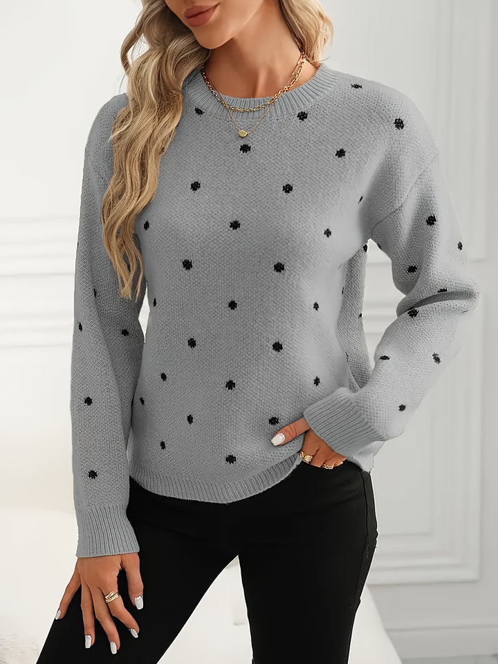 Ulrike | Verspielter Pünktchen-Pullover