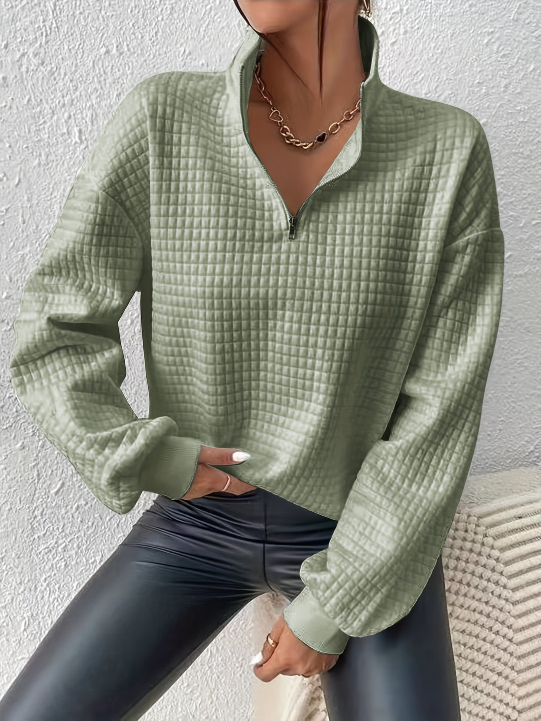 Steffi | Legerer Stehkragen-Pullover