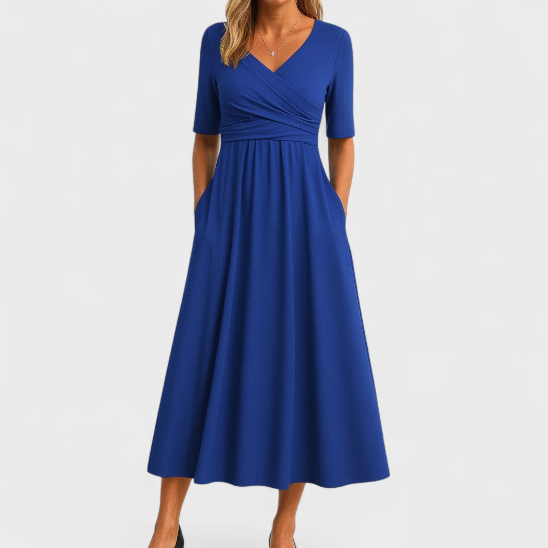 Barbara | Elegantes Wickel-Midikleid