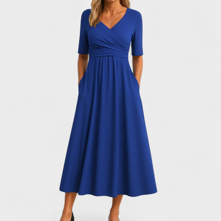 Barbara | Elegantes Wickel-Midikleid