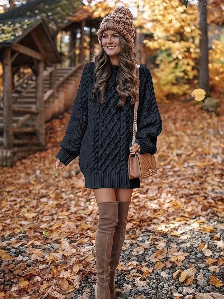 Katrin | Kuscheliges Zopfmuster-Kleid