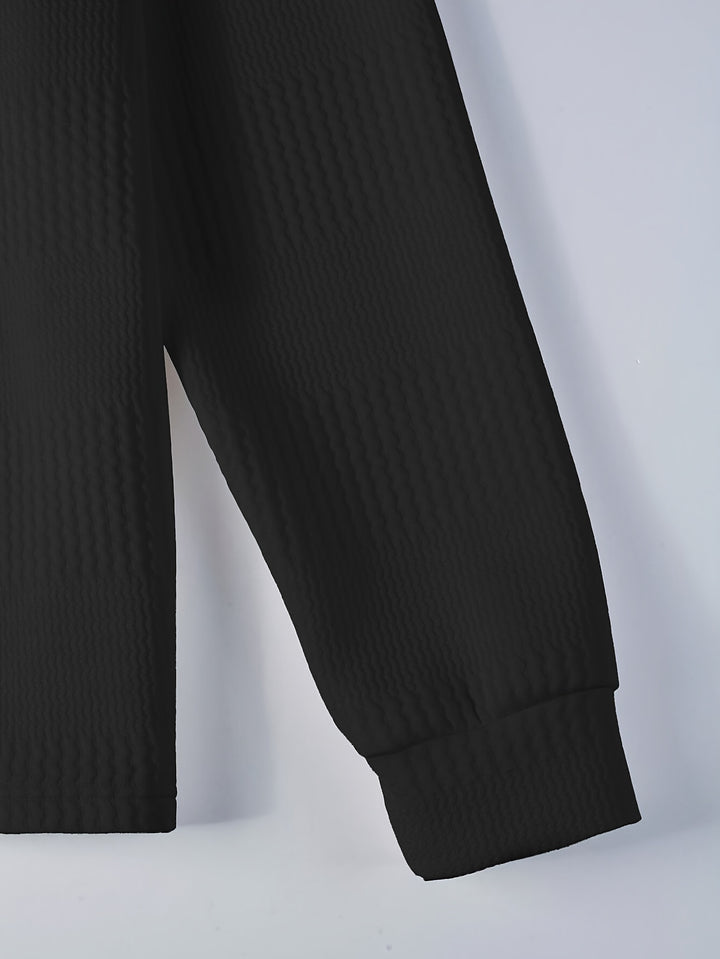 Dietrich | Strukturiertes Langarm-Poloshirt