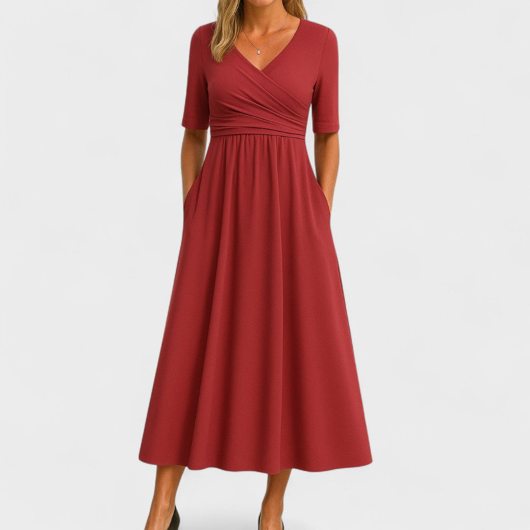 Barbara | Elegantes Wickel-Midikleid