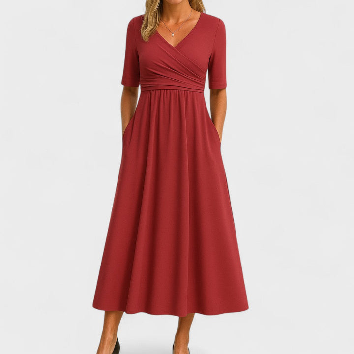 Barbara | Elegantes Wickel-Midikleid