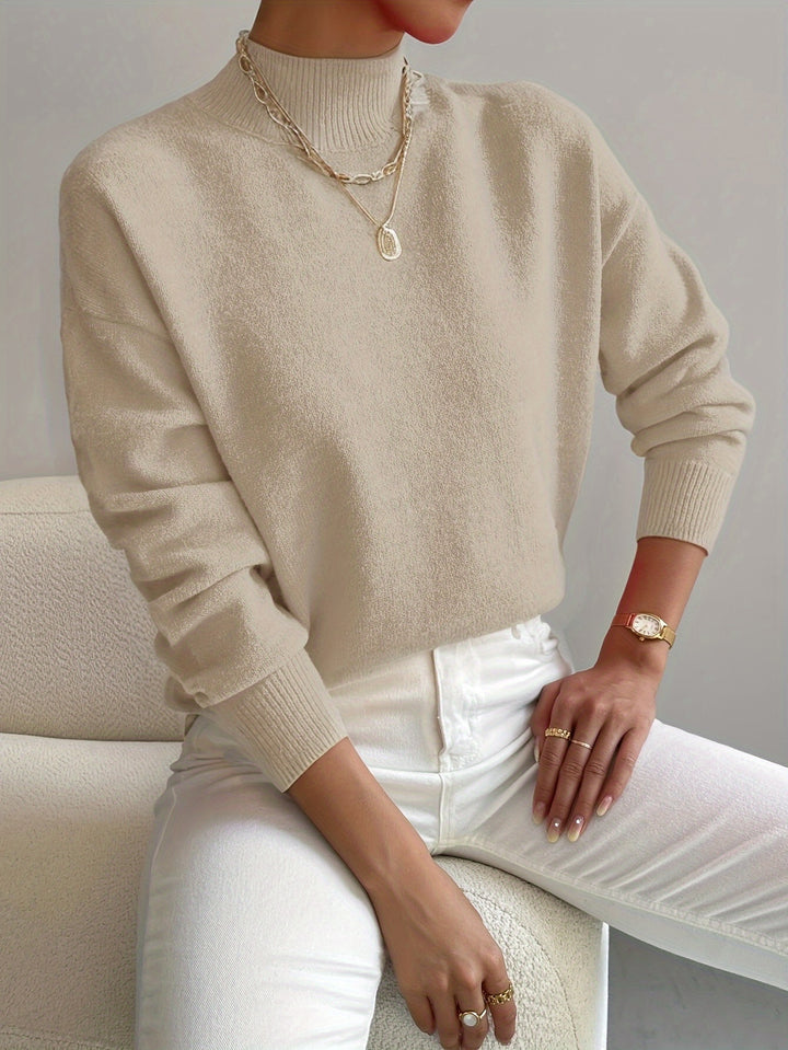 Thekla | Eleganter Stehkragen-Pullover