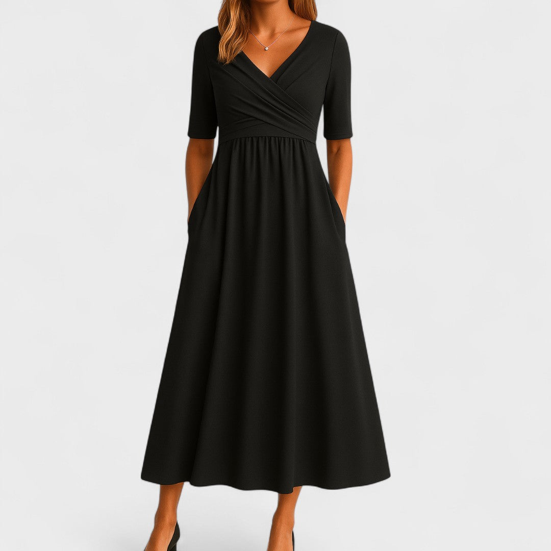 Barbara | Elegantes Wickel-Midikleid