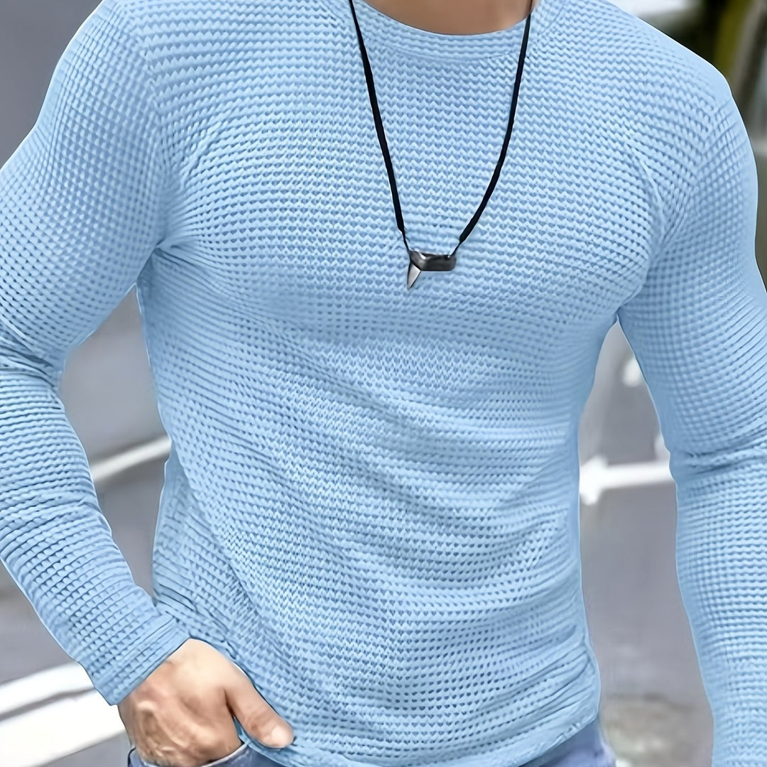 Kai | Strukturiertes Langarmshirt mit Waffelmuster
