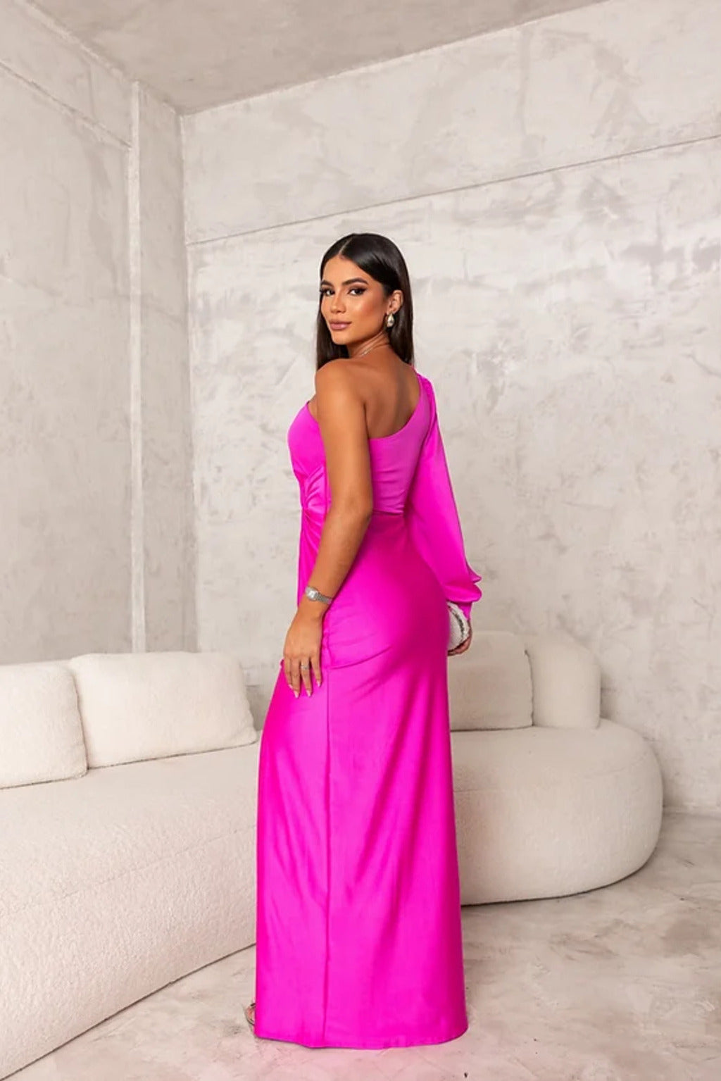 Helena | Drapiertes One-Shoulder-Abendkleid