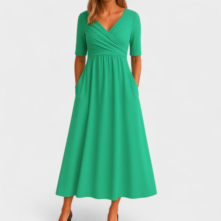 Barbara | Elegantes Wickel-Midikleid