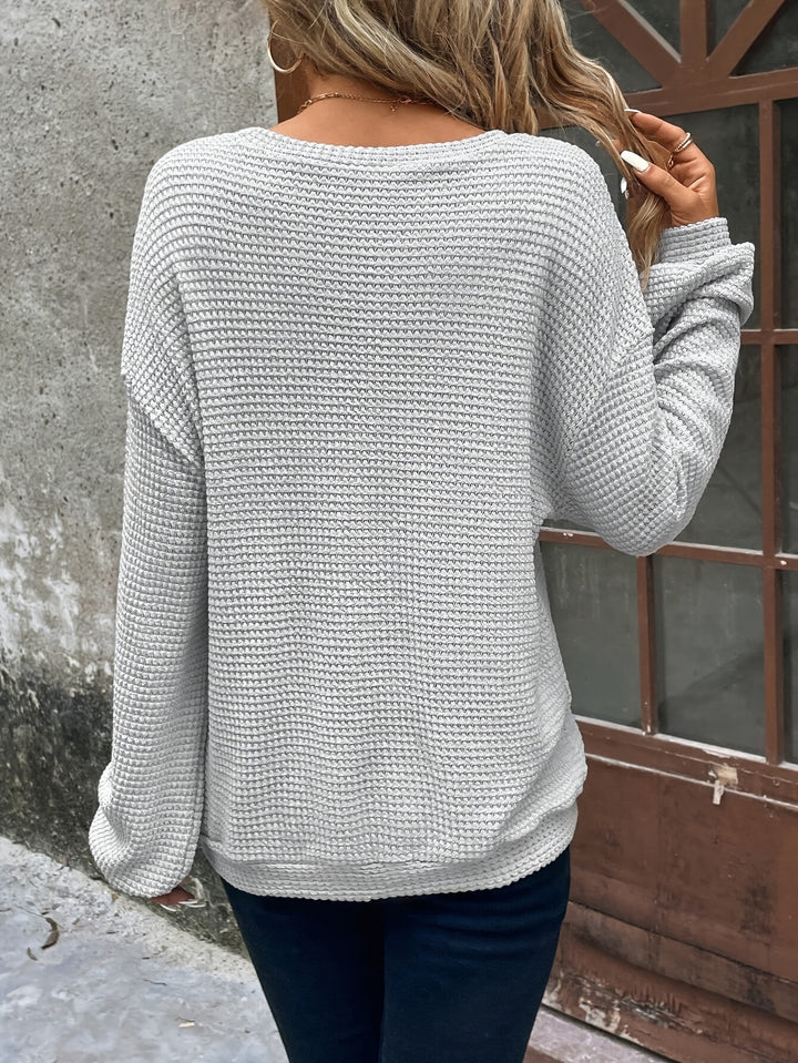 Margarete | Lässig-eleganter Waffelstrick-Pullover