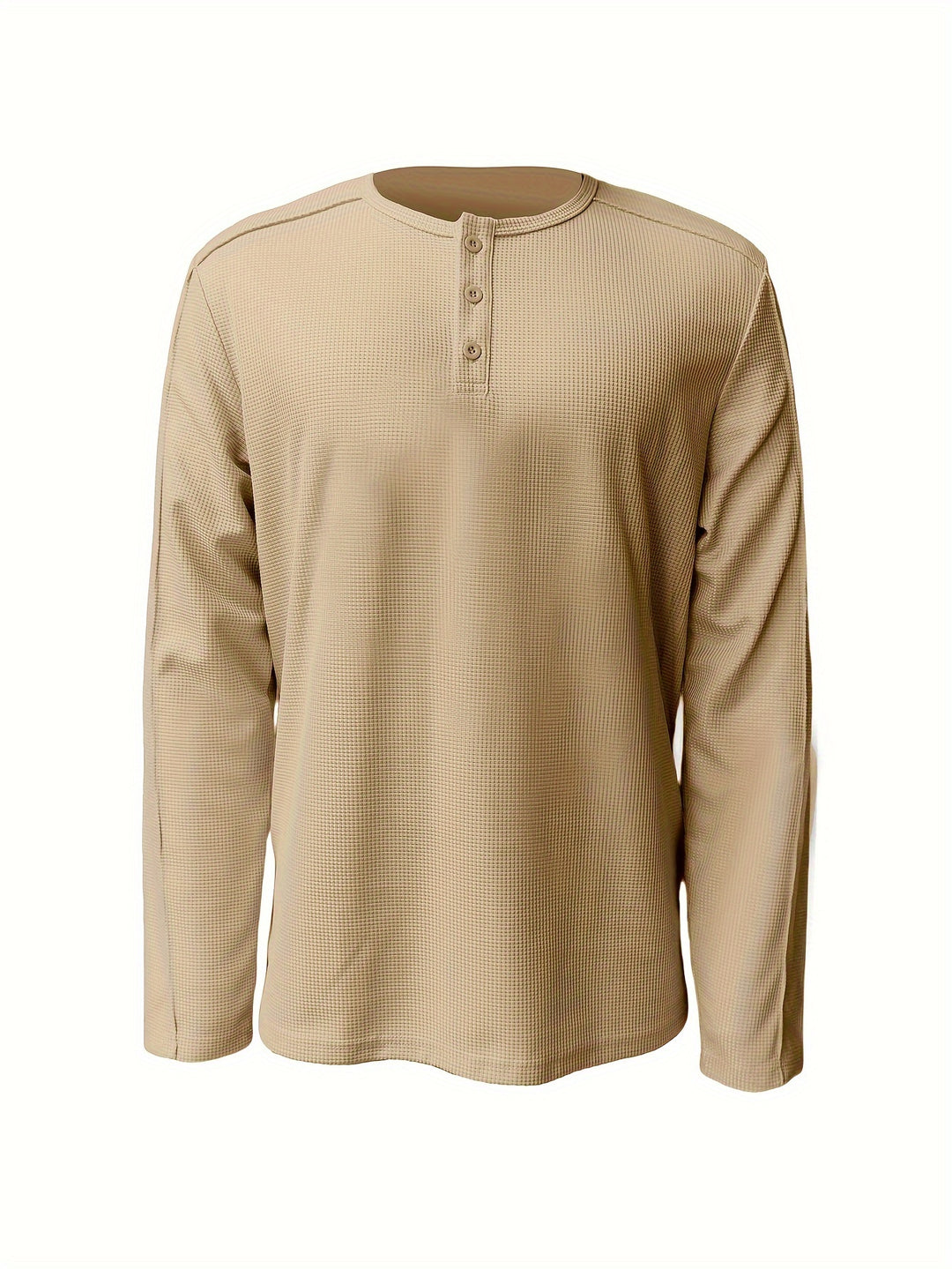 Klaus | Klassisches Henley-Shirt mit Struktur