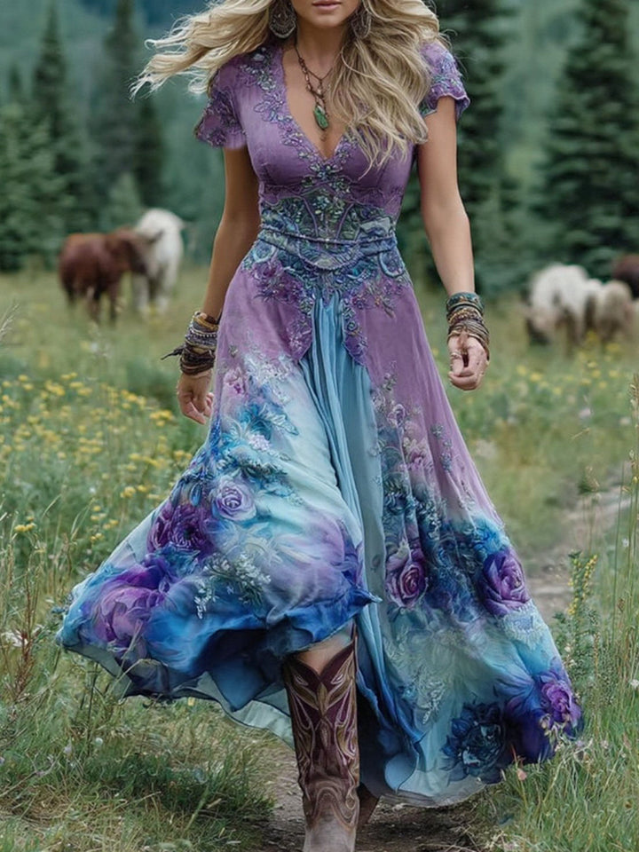 Theresa | Verträumtes Blüten-Maxikleid