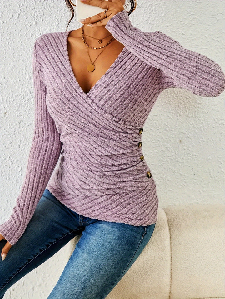 Sabrina | Figurschmeichelndes Rippshirt