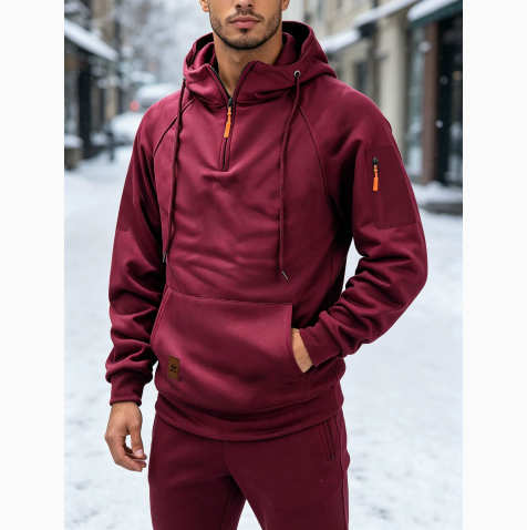 Gernot | Sportlicher Kapuzenpullover mit Reißverschluss