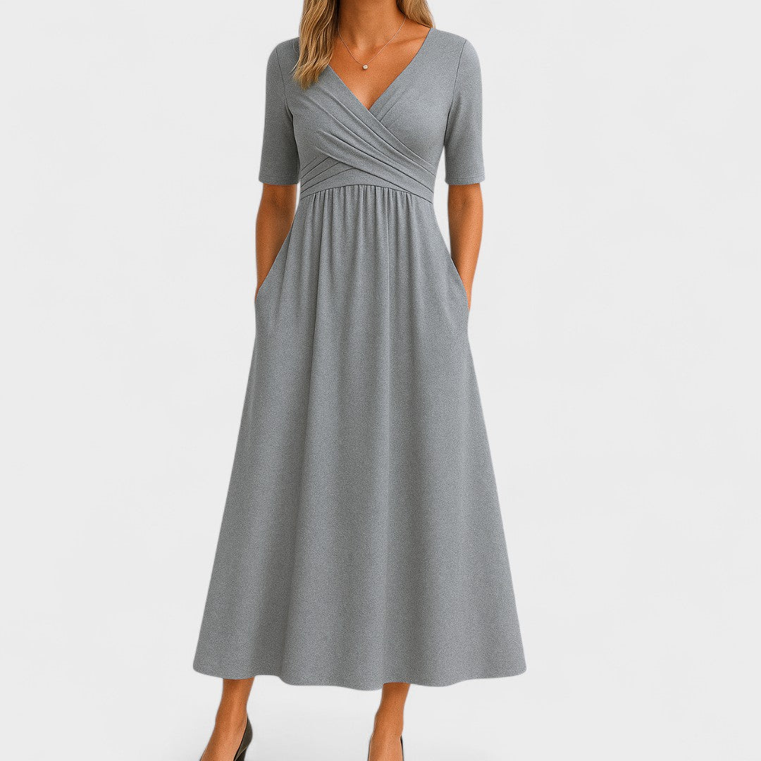Barbara | Elegantes Wickel-Midikleid