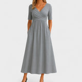 Barbara | Elegantes Wickel-Midikleid