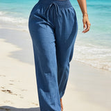 Almut | Fließende Wide-Leg-Hose mit hohem Bund